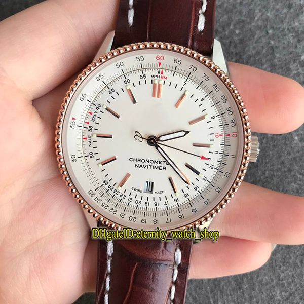 version v7f navitimer 1 automatic 41 u17326211g1p1 swiss sw200-1 automatic mens watch circular slide rule rose gold case sport watches, Slivery;brown
version v7f navitimer 1 automatic 41 u17326211g1p1 swiss sw200-1 automatic mens watch circular slide rule rose gold case sport watches, Slivery;brown
