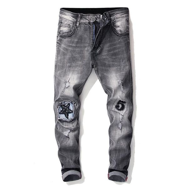 men's jeans fashion oversize loose causal long denim pants distressed trousers, Blue
men's jeans fashion oversize loose causal long denim pants distressed trousers, Blue