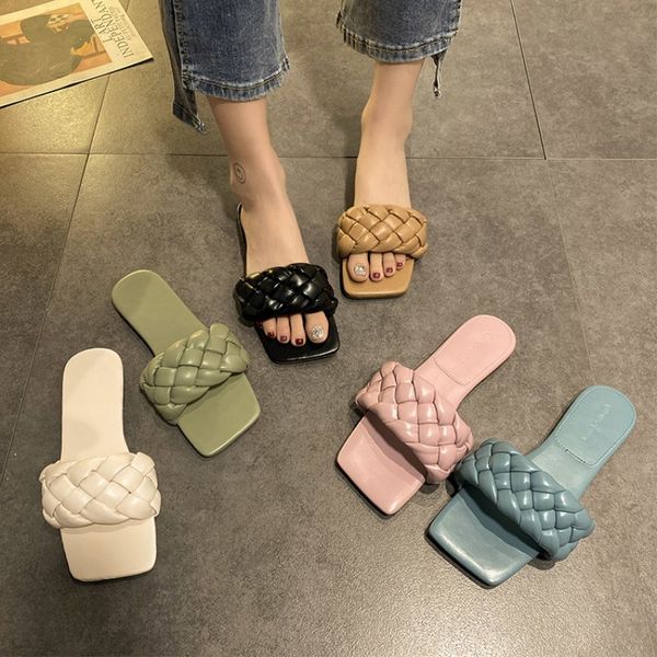 eoeodoit women slippers flat heel leather braid sandals casual summer drags outside beach holiday shoes slides female flats y200624, Black
eoeodoit women slippers flat heel leather braid sandals casual summer drags outside beach holiday shoes slides female flats y200624, Black
