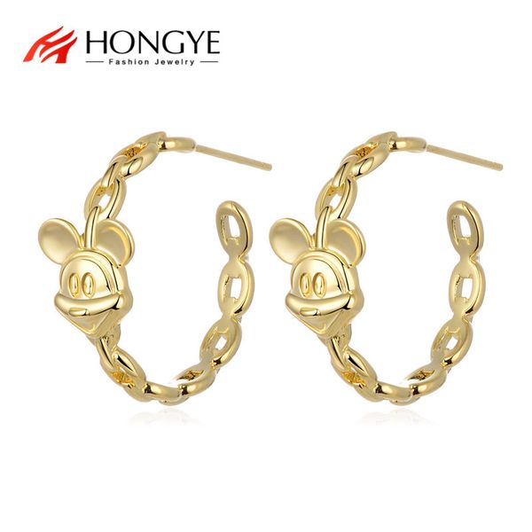 hongye gold color earring for women fashion jewelry chain carving mouse face hoop earrings femme brincos 2020 new fashion daily, Golden;silver
hongye gold color earring for women fashion jewelry chain carving mouse face hoop earrings femme brincos 2020 new fashion daily, Golden;silver