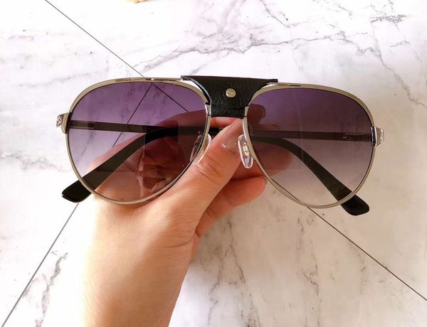 fashion pilot sunglasses 0034s silver frame grey shaded with leather sonnenbrille uv400 protection gafas de sol with box, White;black
fashion pilot sunglasses 0034s silver frame grey shaded with leather sonnenbrille uv400 protection gafas de sol with box, White;black
