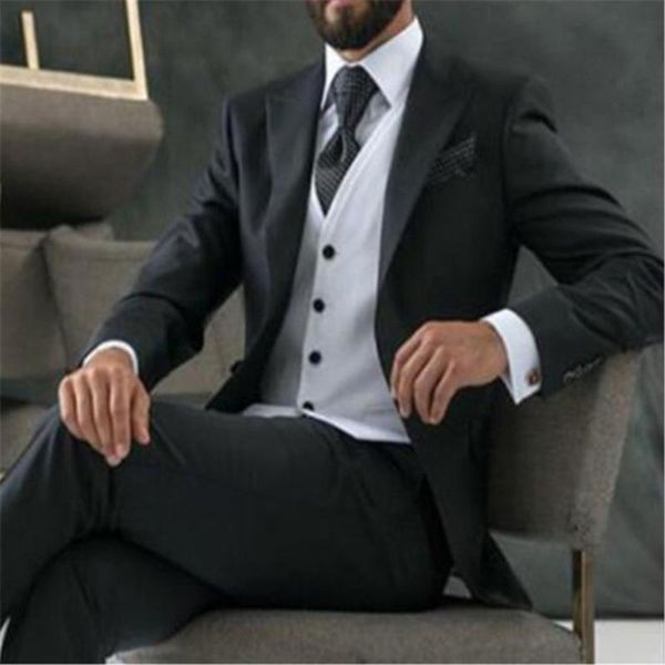 men's suits & blazers classic fit wedding 2021 men business black silver buttons groom party dresses 3 piece mens suit, White;black
men's suits & blazers classic fit wedding 2021 men business black silver buttons groom party dresses 3 piece mens suit, White;black