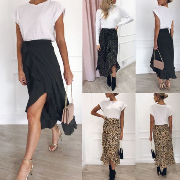 fashion women high waist ruffle fishtail chic leopard print pencil midi skirts high waist bandage mermaid skirt bodycon, Black
fashion women high waist ruffle fishtail chic leopard print pencil midi skirts high waist bandage mermaid skirt bodycon, Black