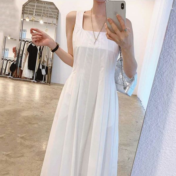 zcsmll 2020 new fashion korea chic wild square collar leaking collarbone slim long over-knee pleated vest dress women, Black;gray
zcsmll 2020 new fashion korea chic wild square collar leaking collarbone slim long over-knee pleated vest dress women, Black;gray