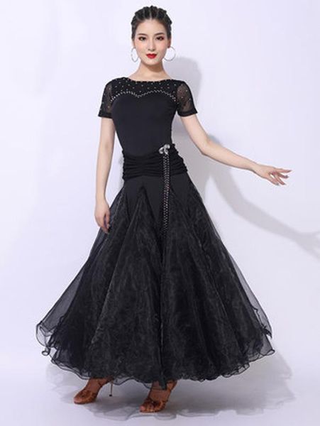 modern dance skirt new summer dress ballroom dance big swing skirt waltz ballroom performance service, Black;red
modern dance skirt new summer dress ballroom dance big swing skirt waltz ballroom performance service, Black;red