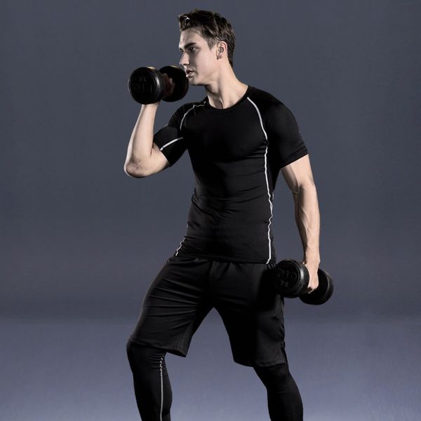 kndff fitness men's summer quick-drying breathable elastic pro tights hooded running exercise training fitness suit men's summer q, Black
kndff fitness men's summer quick-drying breathable elastic pro tights hooded running exercise training fitness suit men's summer q, Black