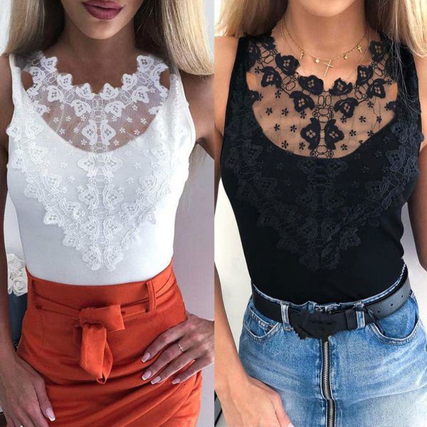 2020 womens and shirt o necek bodycon lace patchwork sleeveless women tank plus size women clothing, White
2020 womens and shirt o necek bodycon lace patchwork sleeveless women tank plus size women clothing, White