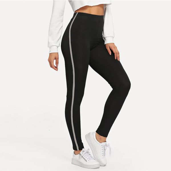 high waist splice striped tape side elastic waist workout leggings 2020 new autumn casual fitness women sporting trousers 90s, Black
high waist splice striped tape side elastic waist workout leggings 2020 new autumn casual fitness women sporting trousers 90s, Black