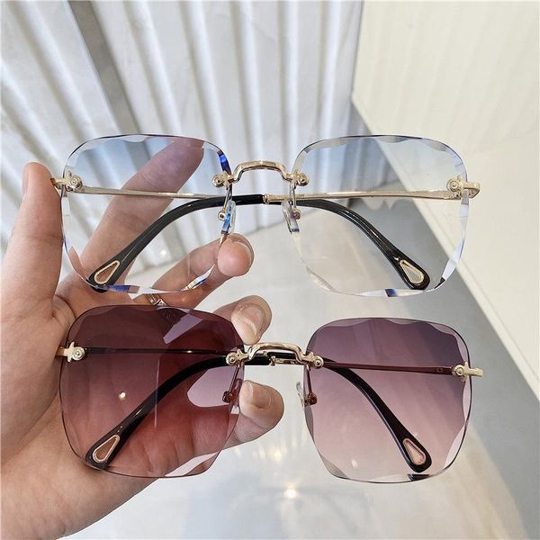 trimming square rimless sunglasses new european network personality polygon red gradient star models sunglasses female glasses, White;black
trimming square rimless sunglasses new european network personality polygon red gradient star models sunglasses female glasses, White;black