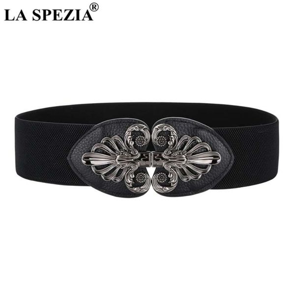 la spezia wide women belt vintage elastic corset waist belt wide waistband ladies for dresses accessories, Black;brown
la spezia wide women belt vintage elastic corset waist belt wide waistband ladies for dresses accessories, Black;brown