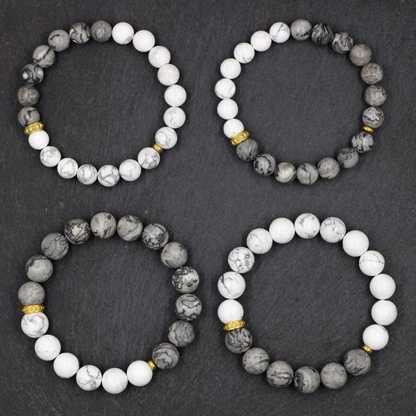10mm map and white natrual stone beads bracelets&bangles gold stainless steel men women bracelet pulseras hombres jewelry gifts, Black
10mm map and white natrual stone beads bracelets&bangles gold stainless steel men women bracelet pulseras hombres jewelry gifts, Black