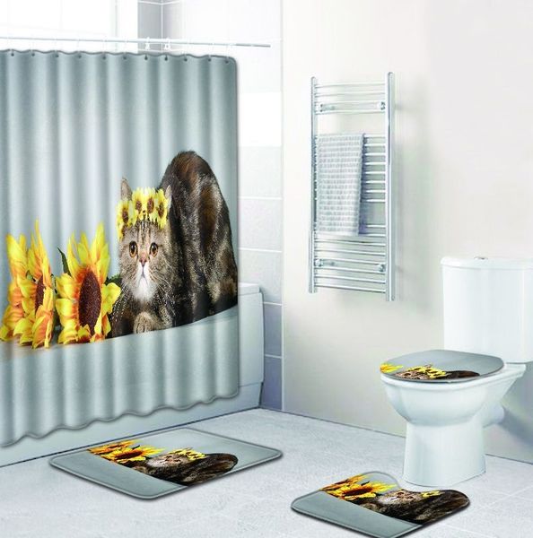 kitten set of 4 floor carpet shower curtain floor mat combination four-piece set bathroom toilet carpet shower room mat mat
kitten set of 4 floor carpet shower curtain floor mat combination four-piece set bathroom toilet carpet shower room mat mat