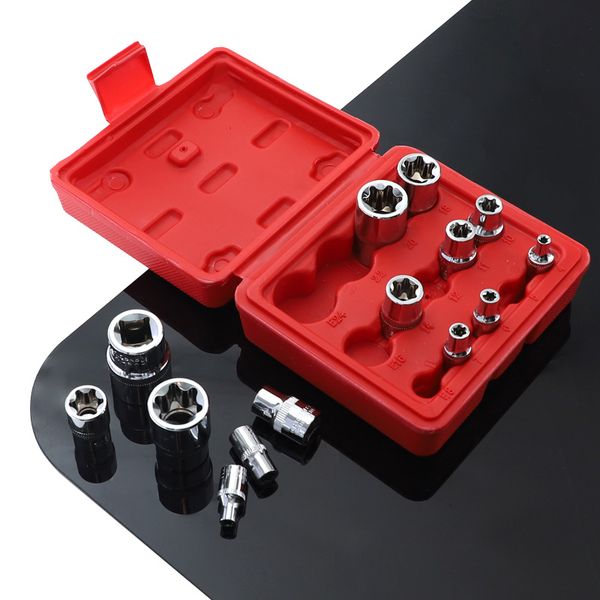 torx socket set female bit 1/2"/3/8"/1/4" drive e4 -e24 chrome vanadium metric socket set
torx socket set female bit 1/2"/3/8"/1/4" drive e4 -e24 chrome vanadium metric socket set