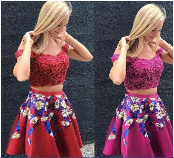 2020new fashion satin beading embroidery two pieces cocktail gown elegant short/mini a-line off shoulder homecoming dress ing, Red
2020new fashion satin beading embroidery two pieces cocktail gown elegant short/mini a-line off shoulder homecoming dress ing, Red