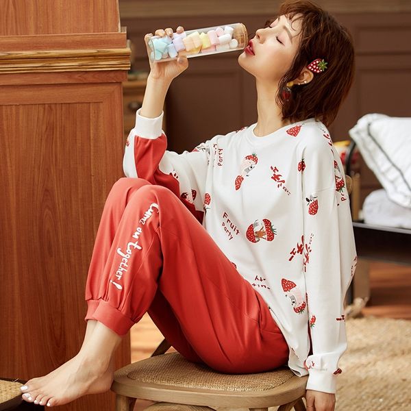 zajxi japanese-korean style season new women's suit home clothes long sleeve trousers cotton pajamas home clothes two-piece suit women, Blue;red
zajxi japanese-korean style season new women's suit home clothes long sleeve trousers cotton pajamas home clothes two-piece suit women, Blue;red