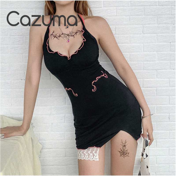 cazuma brand lady mini dress elegant embroidery halter deep v neck seleeveless tie bandage backless party bling dress, Black;gray
cazuma brand lady mini dress elegant embroidery halter deep v neck seleeveless tie bandage backless party bling dress, Black;gray