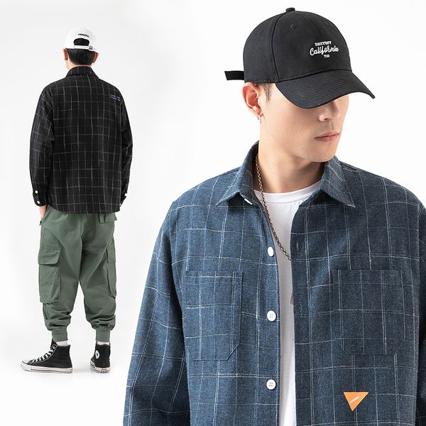 plaid shirt 2020 autumn men new japanese large size small logo shadowless wall plaid long sleeve men street hip-hop shirt cool, White;black
plaid shirt 2020 autumn men new japanese large size small logo shadowless wall plaid long sleeve men street hip-hop shirt cool, White;black