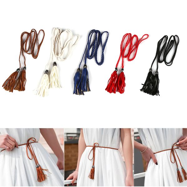 women lady elastic buckle wide/tassel waistband retro corset stretch waist belt, Black;brown
women lady elastic buckle wide/tassel waistband retro corset stretch waist belt, Black;brown