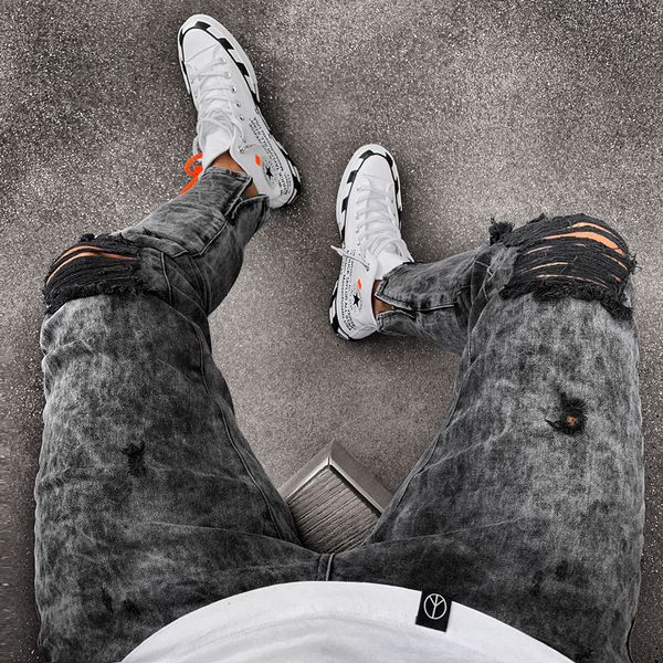 men black streetwear for fashion solid color waist high broken hole jeans solid stretch skinny jeans 2020 able vintage casual, Blue
men black streetwear for fashion solid color waist high broken hole jeans solid stretch skinny jeans 2020 able vintage casual, Blue