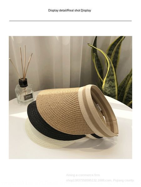 korean-style sunscreen hat straw-woven empty cap children's summer outdoor sunscreen hat sun beach leisure all-match, Blue;gray
korean-style sunscreen hat straw-woven empty cap children's summer outdoor sunscreen hat sun beach leisure all-match, Blue;gray
