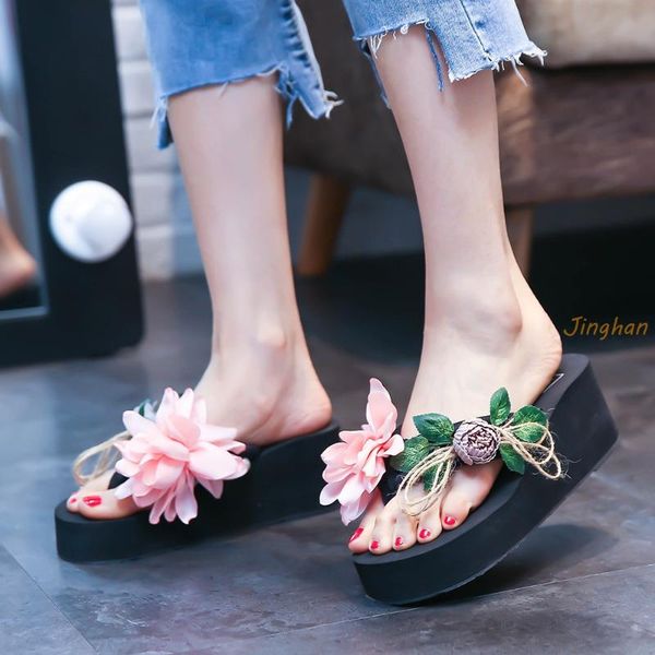 handmade цветы женщина пляжа вьетнамки лето клинья сандалии slip- resistant тапочки сандалии платформы обувь женщина, Black
handmade цветы женщина пляжа вьетнамки лето клинья сандалии slip- resistant тапочки сандалии платформы обувь женщина, Black