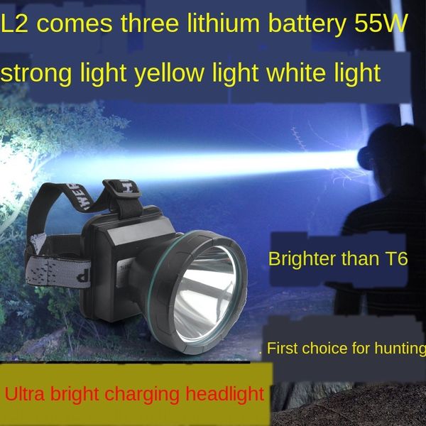 high-power led strong charging headlight l2 hunting fishing hunting yellow battery light waterproof 3 lithium battery 55w
high-power led strong charging headlight l2 hunting fishing hunting yellow battery light waterproof 3 lithium battery 55w