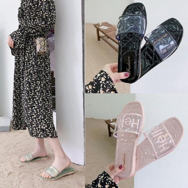 2020 summer women's sandals cute fruit jelly color transparent open toe flip flops clear outdoor beach slides sandals, Black
2020 summer women's sandals cute fruit jelly color transparent open toe flip flops clear outdoor beach slides sandals, Black