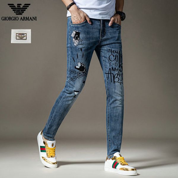 new fashion men black jeans skinny ripped stretch slim west hip hop swag denim motorcycle biker pants jogger ~~#gj182, Blue
new fashion men black jeans skinny ripped stretch slim west hip hop swag denim motorcycle biker pants jogger ~~#gj182, Blue