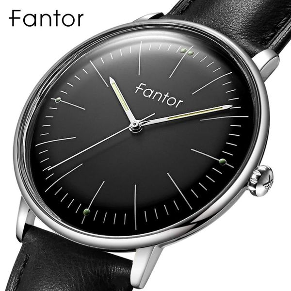 fantor brand classic minimalist men leather luminous hand casual business man quartz watch with box, Slivery;brown
fantor brand classic minimalist men leather luminous hand casual business man quartz watch with box, Slivery;brown