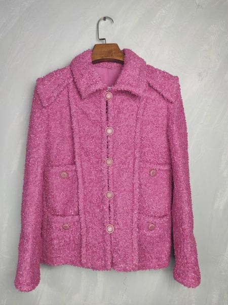 ch281 pink suit jacket jacket knit style buttons decorated girly style, Black;brown
ch281 pink suit jacket jacket knit style buttons decorated girly style, Black;brown