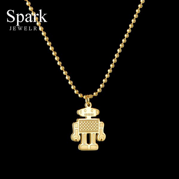 spark punk stainless steel robot pendant charm necklace handmade beads chain necklaces for women men birthday gift party jewelry, Silver
spark punk stainless steel robot pendant charm necklace handmade beads chain necklaces for women men birthday gift party jewelry, Silver