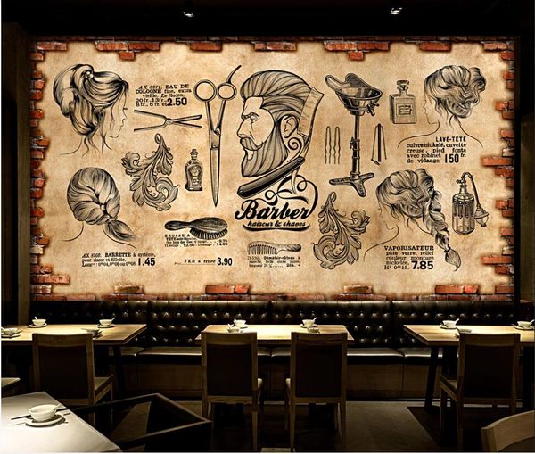 3d p wallpaper custom any size mural european and american retro brick wall fashion hair styling barber shop living room home decor
3d p wallpaper custom any size mural european and american retro brick wall fashion hair styling barber shop living room home decor