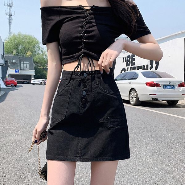 women's new aline skirtdenim skirt denim skirtslim-fit elegant aline dress online celebrity high waist slimming hip-covered skirt, Black
women's new aline skirtdenim skirt denim skirtslim-fit elegant aline dress online celebrity high waist slimming hip-covered skirt, Black