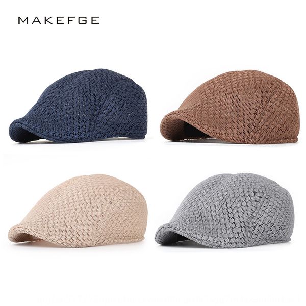 2020 new korean men's beret hat sun hat and women's beret solid color hollow mesh forward cap breathable sun cap, Blue;gray
2020 new korean men's beret hat sun hat and women's beret solid color hollow mesh forward cap breathable sun cap, Blue;gray