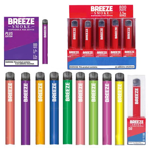 BREEZE SMOKE DISPOSABLE POD Device PLUS EDITION Kit 800 Puffs Prefilled 3.5ml Cartridge Vape Empty Pen Vs Flow XXL
BREEZE SMOKE DISPOSABLE POD Device PLUS EDITION Kit 800 Puffs Prefilled 3.5ml Cartridge Vape Empty Pen Vs Flow XXL