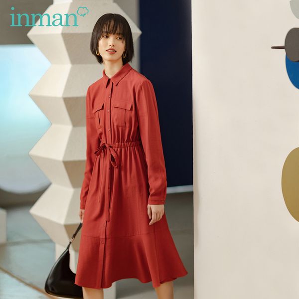 inman 2020 autumn new arrival lapel waist single breasted literary lady long sleeve fishtail skirt, Black;gray
inman 2020 autumn new arrival lapel waist single breasted literary lady long sleeve fishtail skirt, Black;gray