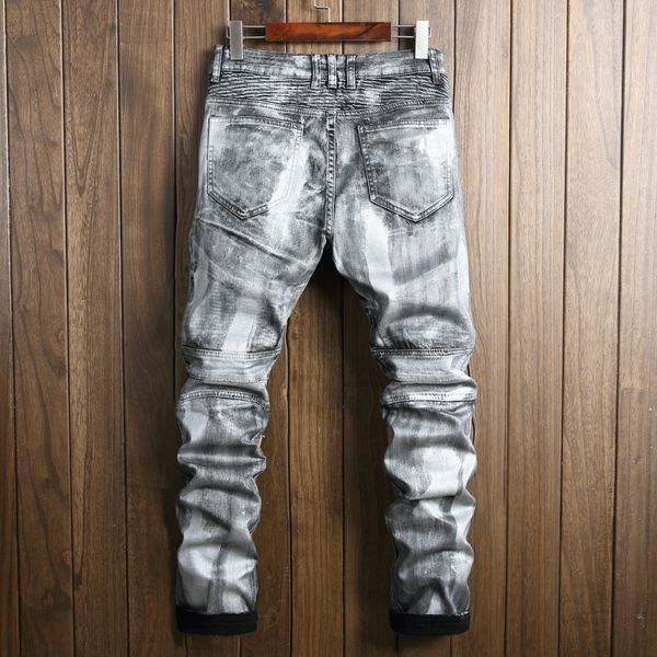 men's motorcycle style painted gold coated and jeans locomotive jeans locomotive men's trousers trendy, Blue
men's motorcycle style painted gold coated and jeans locomotive jeans locomotive men's trousers trendy, Blue