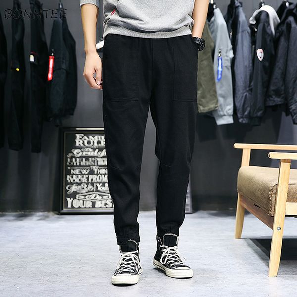 pants men khaki cargo pant ankle-length drawstring simple all match mens korean style loose pockets comfortable ulzzang trousers, Black
pants men khaki cargo pant ankle-length drawstring simple all match mens korean style loose pockets comfortable ulzzang trousers, Black