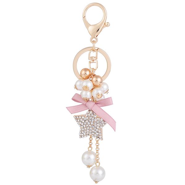 creative crystal bead bow keychain star pendant key ring five-pointed star key chain pentagram keyring fashion jewelry wholesale, Silver
creative crystal bead bow keychain star pendant key ring five-pointed star key chain pentagram keyring fashion jewelry wholesale, Silver