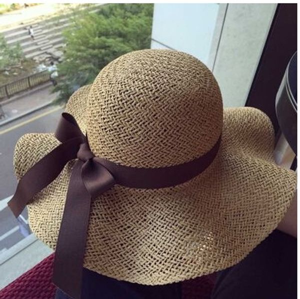 korean handmade butterfly straw plaited large eaves ribbon sun lotus leaf edge large eaves beach hat women's bowknot straw hat, Blue;gray
korean handmade butterfly straw plaited large eaves ribbon sun lotus leaf edge large eaves beach hat women's bowknot straw hat, Blue;gray