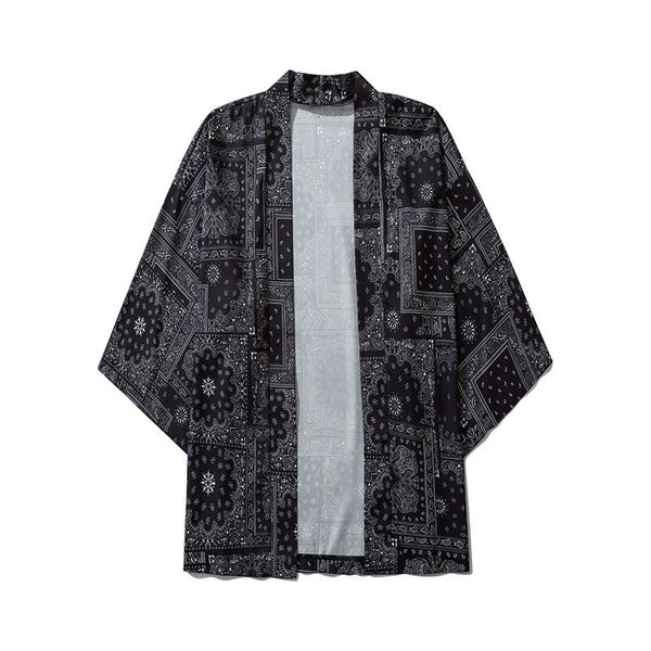 summer japanese style mens hawaiian shirt loose printed 3/4 sleeve casual hawaii flower men beach floral shirts, White;black
summer japanese style mens hawaiian shirt loose printed 3/4 sleeve casual hawaii flower men beach floral shirts, White;black