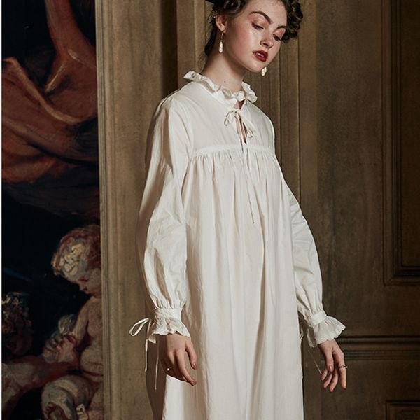 nightgown woman autumn cotton dress for sleeping vintage elegant nightgowns long sleeve ladies nightwear nightshirts cotton, Black;red
nightgown woman autumn cotton dress for sleeping vintage elegant nightgowns long sleeve ladies nightwear nightshirts cotton, Black;red