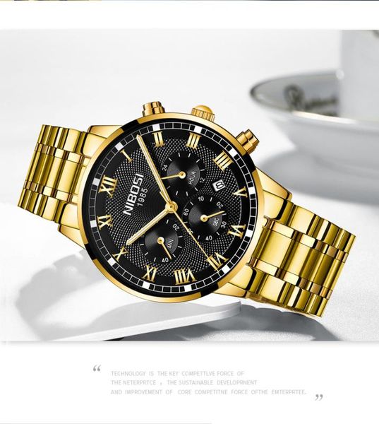 nibosi wristwatch men men's quartz watches business metal watch waterproof clock bracelet relogio feminino, Slivery;brown
nibosi wristwatch men men's quartz watches business metal watch waterproof clock bracelet relogio feminino, Slivery;brown