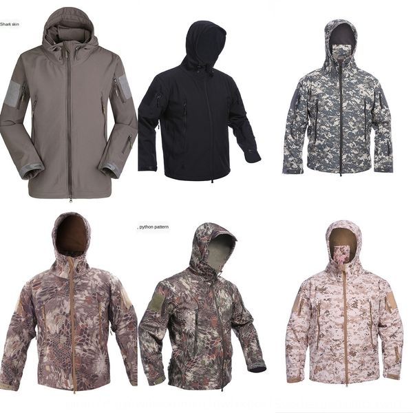 shark skin soft warm jacket shell outdoor jacket windproof waterproof warm thickened camouflage hooded mountaineering clothing, Blue;black
shark skin soft warm jacket shell outdoor jacket windproof waterproof warm thickened camouflage hooded mountaineering clothing, Blue;black