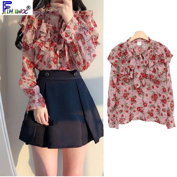 autumn fall design basic wear womens flare sleeve floral chiffon sweet date lady ruffled bow tie blouse shirt pink 8118, White
autumn fall design basic wear womens flare sleeve floral chiffon sweet date lady ruffled bow tie blouse shirt pink 8118, White