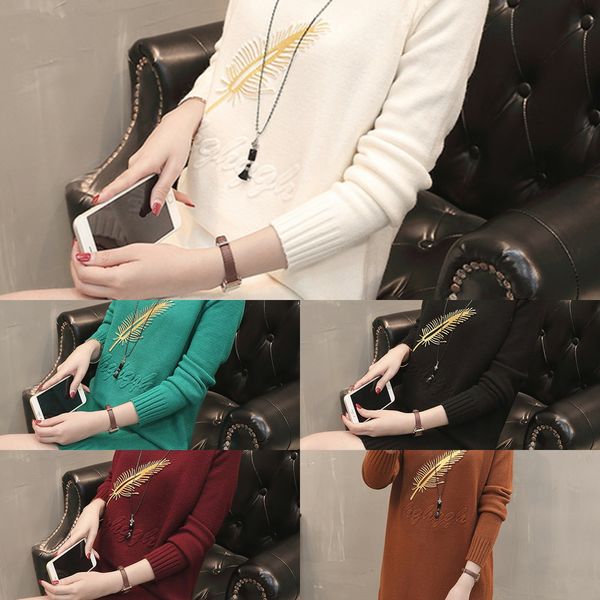 2020 autumn and winter new women's korean style loose all-match pullover pullover mid-length long sleeve knitted base shirt, White;black
2020 autumn and winter new women's korean style loose all-match pullover pullover mid-length long sleeve knitted base shirt, White;black