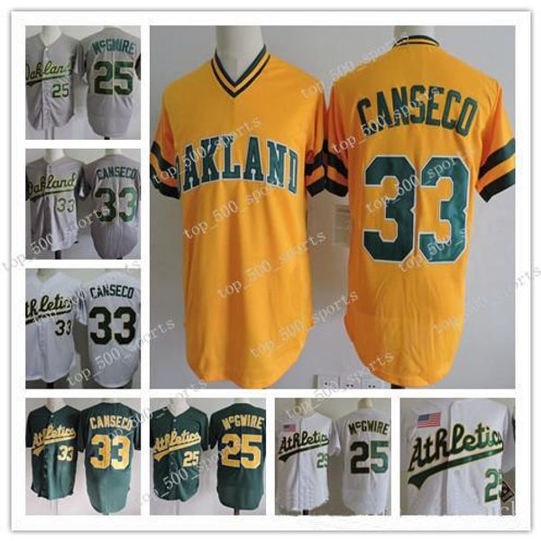 33 jose canseco 25 mark 25 mcgwire mens white grey yellow stitched baseball jersey, Blue;black
33 jose canseco 25 mark 25 mcgwire mens white grey yellow stitched baseball jersey, Blue;black