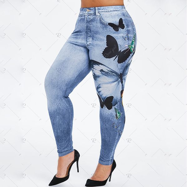 2020 women plus size butterfly printed jeans female fashion oversize casual denim pants elastic jeans summer pencil pants, Blue
2020 women plus size butterfly printed jeans female fashion oversize casual denim pants elastic jeans summer pencil pants, Blue
