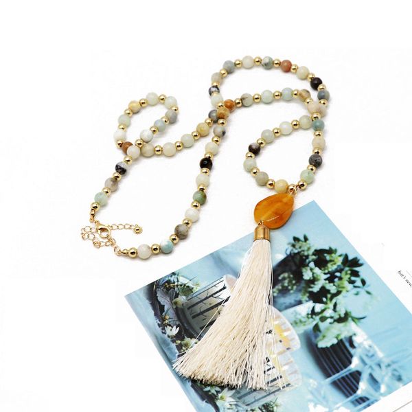 european and american elegant long amazon stone bead necklace tassel necklace sweater chain all-match fashion sweater chain ho, Silver
european and american elegant long amazon stone bead necklace tassel necklace sweater chain all-match fashion sweater chain ho, Silver
