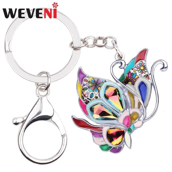 weveni enamel alloy fairy butterfly keychains key ring fashion jewelry for women girls gift handbag pendant charms decoration, Silver
weveni enamel alloy fairy butterfly keychains key ring fashion jewelry for women girls gift handbag pendant charms decoration, Silver
